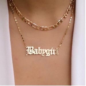 🌻2/$22 Gold Babygirl Necklace